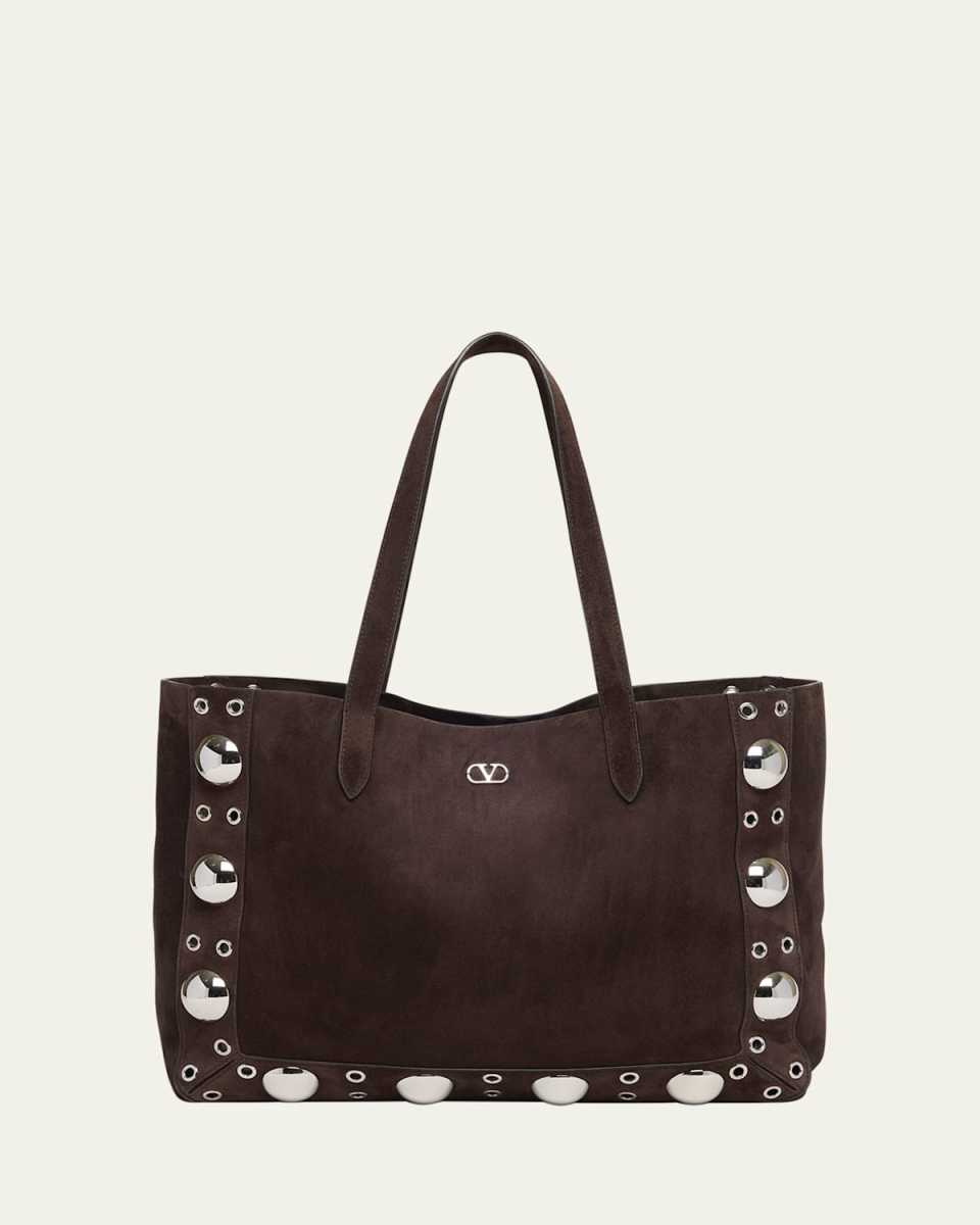 Nellcote Studded Suede Tote Bag